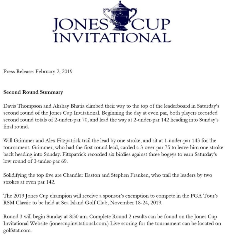 Jones Cup Invitational Round Two Results Jones Cup Invitational